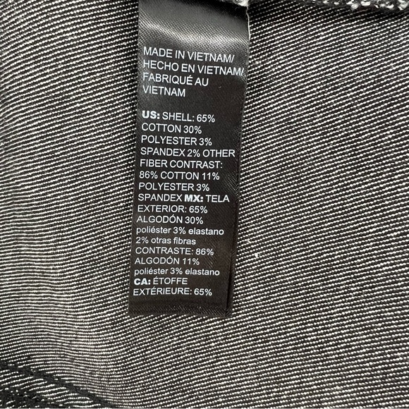 White House Black Market Jacket Womens Size 14 Black & Gray Zebra Print Moto NWT - Picture 15 of 16